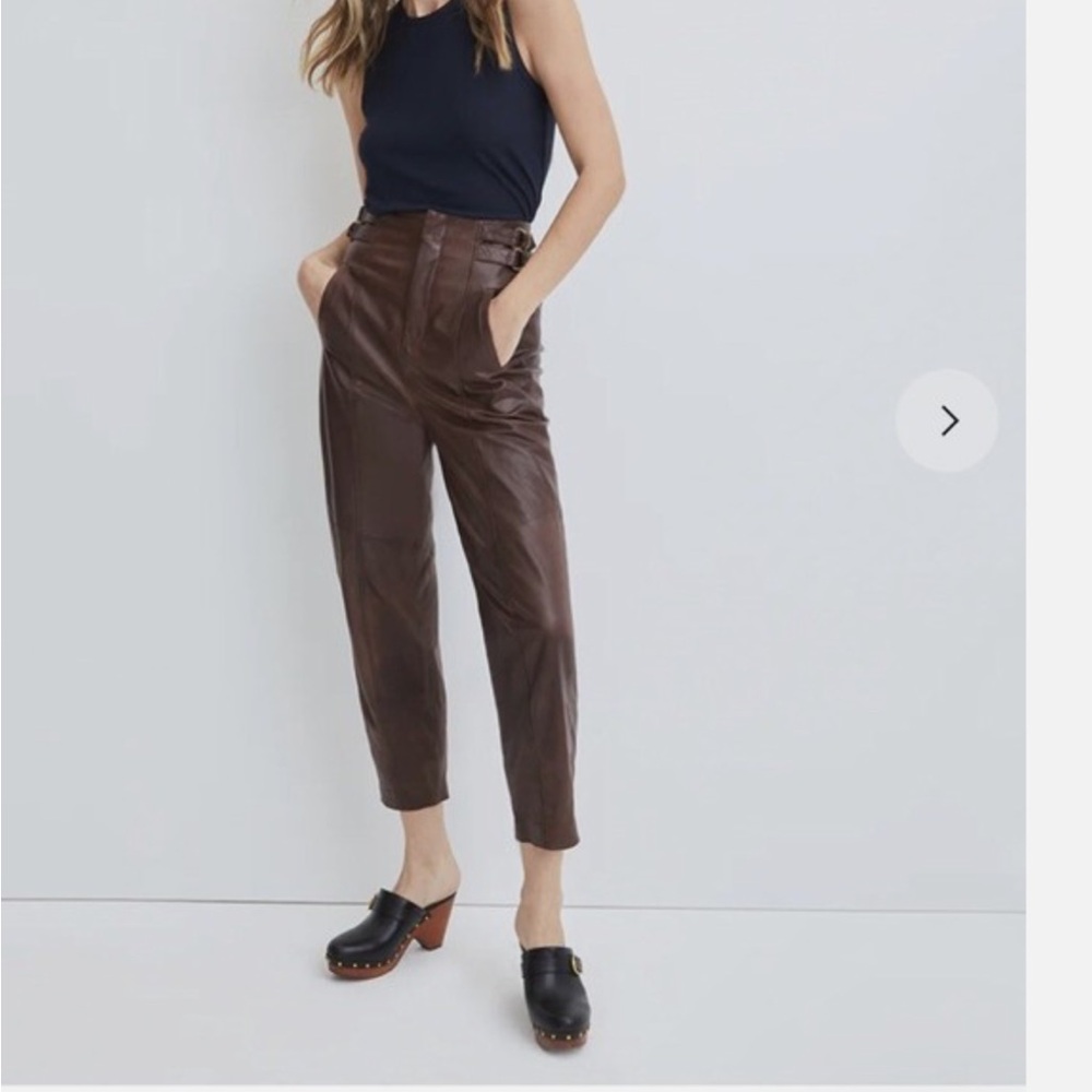 Veronica Beard Brown Leather pants